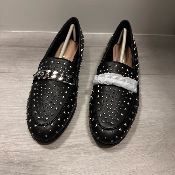 BCBG - Never Worn Black Studded Loafers 7.5 - Picture 1 of 3